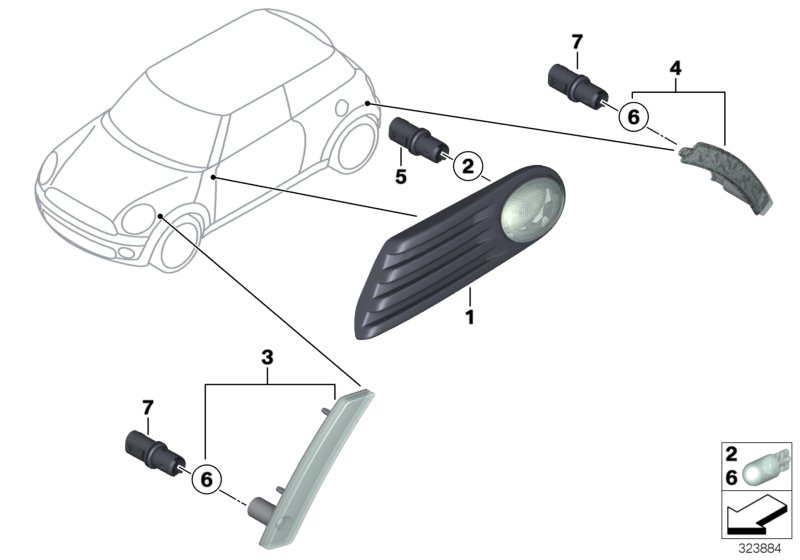 Blinkerlampa/sidopositionslampa