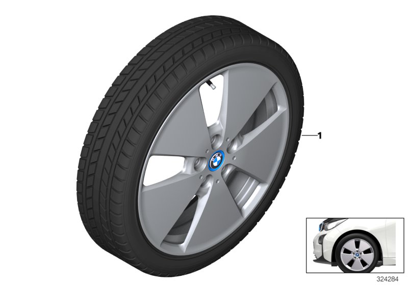 Winter wheel&tyre, star spoke 427