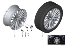 Roue all. BMW rayons multiples 399-19''