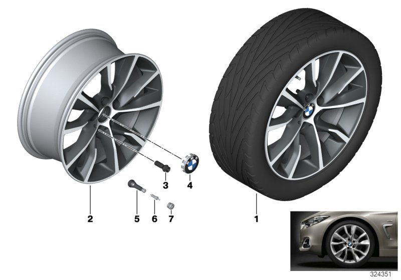 BMW LA wheel, turbine styling 402 - 19''