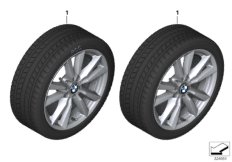 Winter wheel&tyre, double spoke 446