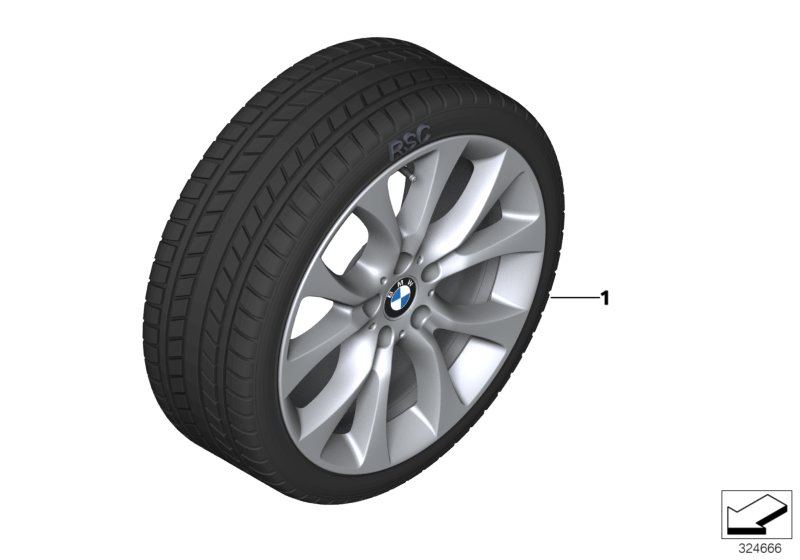 Winter wheel&tyre, V-spoke 450