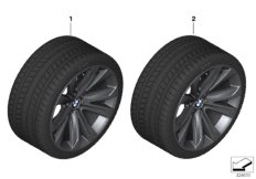 Winter wheel&tyre, star spoke 491