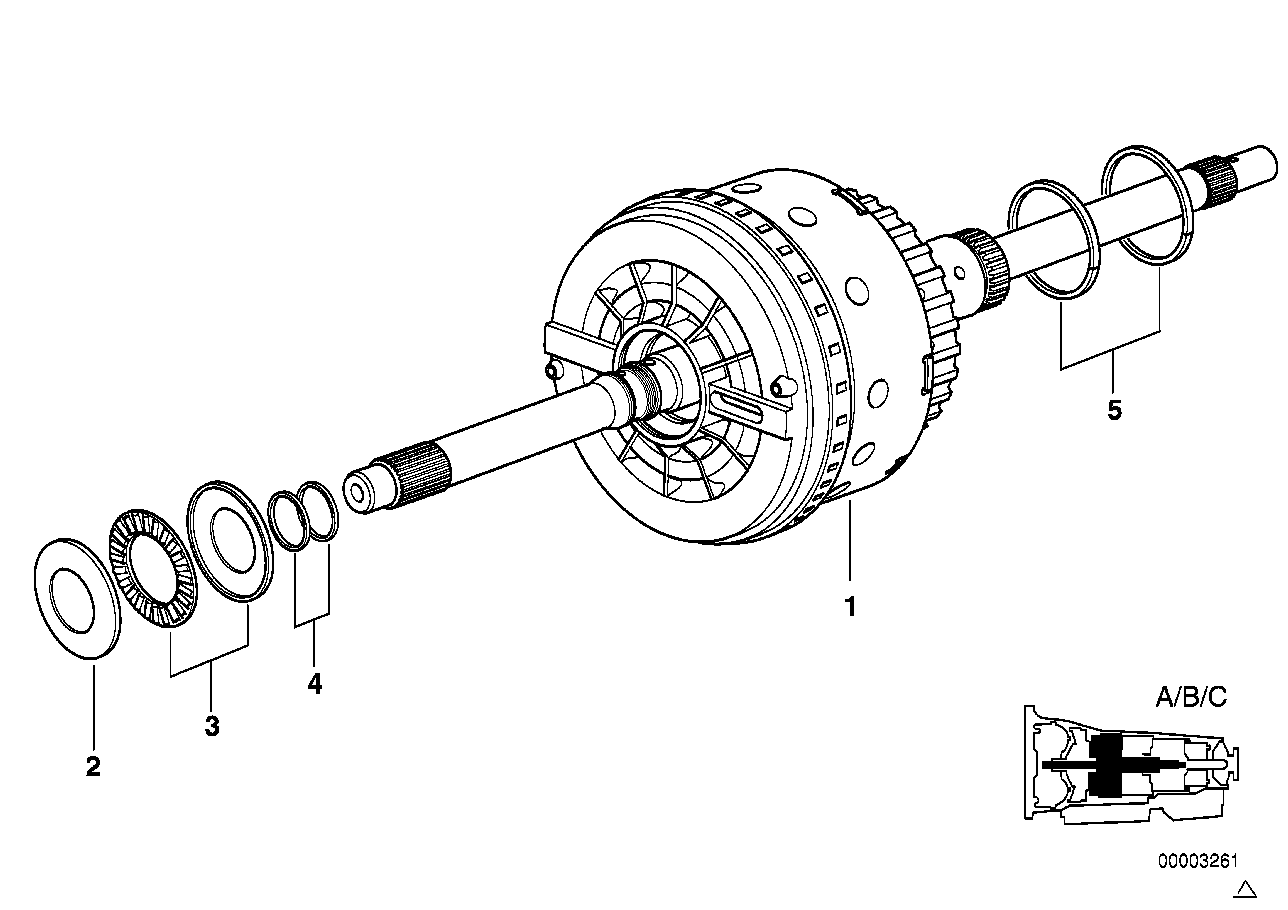 A5S560Z drive clutch A/B/C