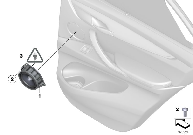 Piezas adic. Stereo System,puerta tras.