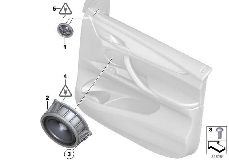 Jednotlivé díly HiFi System dveře přední