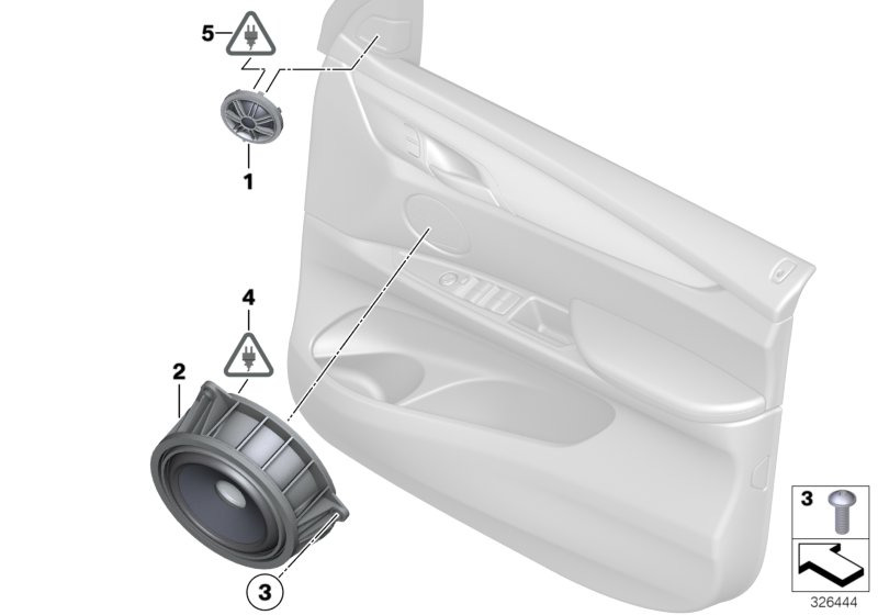 Single parts f front door top-hifi syst.