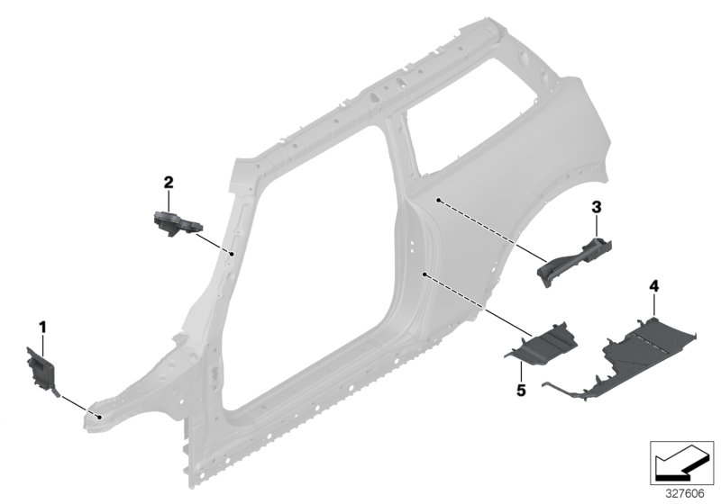 Cavity shielding, side frame