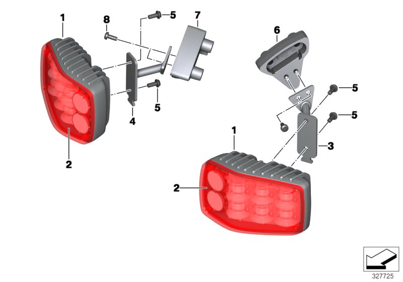 LED Flaşlı ikaz ışığı kırmızı