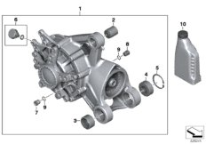 Bevel gear, rear