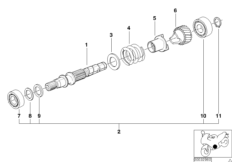 Arbre primaire BV 5 rapports M 93, M 94