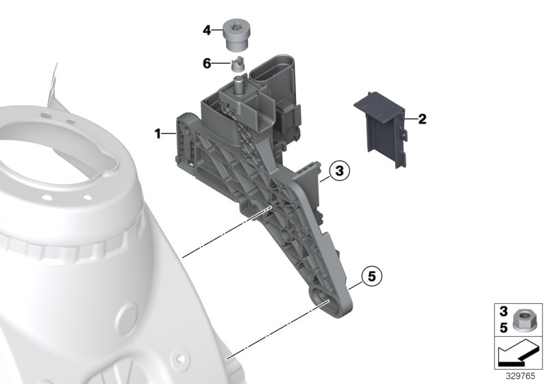 B+ terminal point, engine compartment