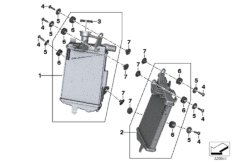 Refroidisseur moteur avec fixation