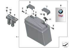 Battery with holder