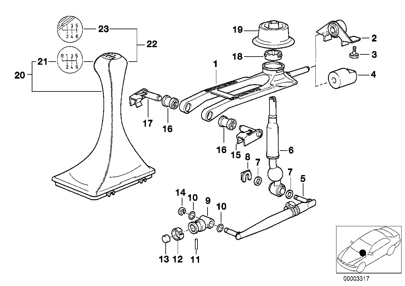 Pièces de commande de vitesses
