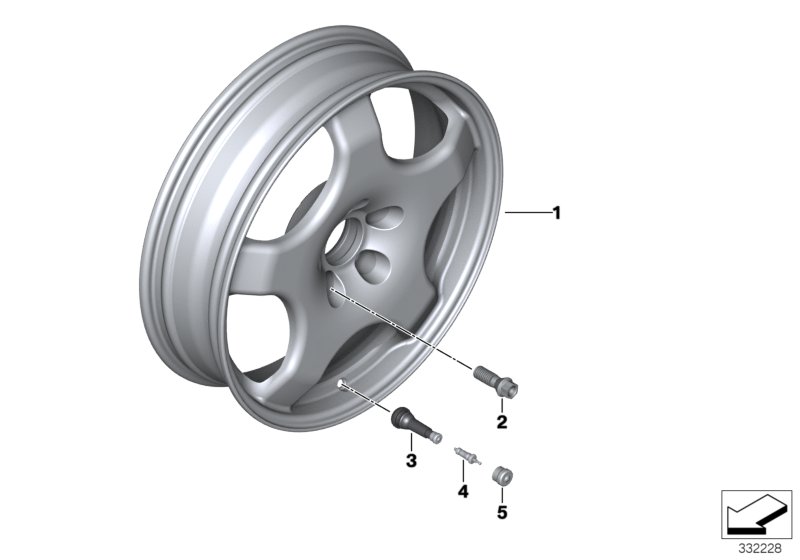 Emergency wheel, light alloy