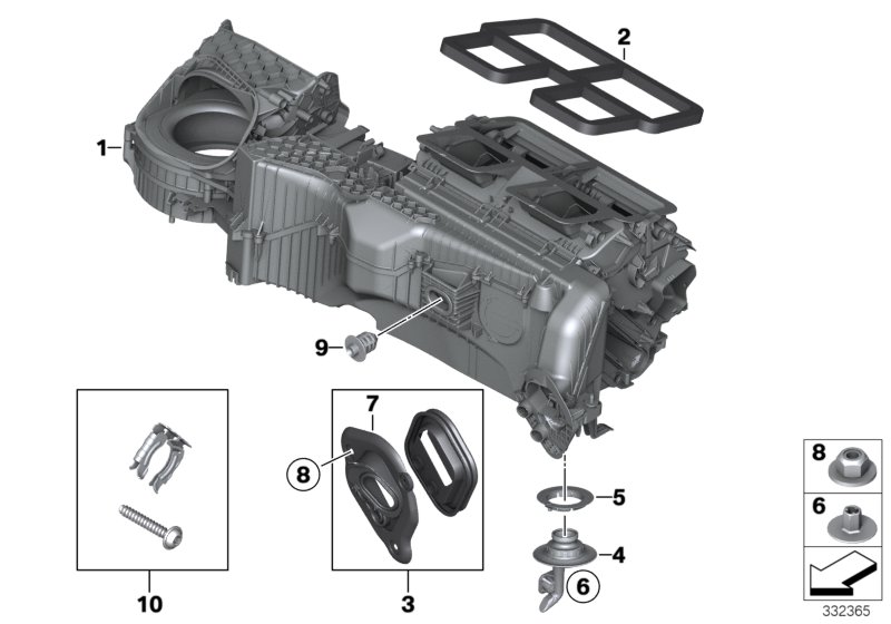 Housing parts - air conditioning