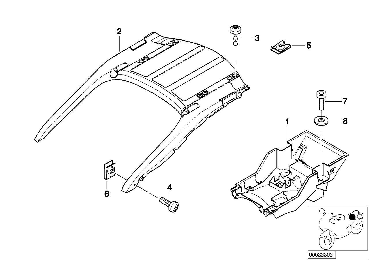 Pièce porte-bagages arrière