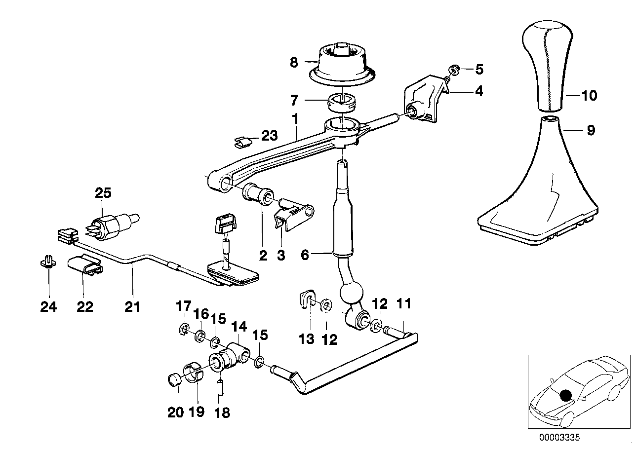 Gearshift, mechanical transmission