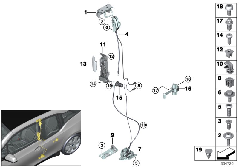 Locking system, door, rear