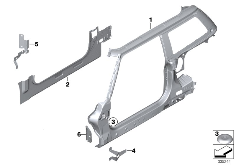 Body-side frame-parts