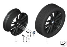 Roue all. BMW M rayons doub. 624 - 20''