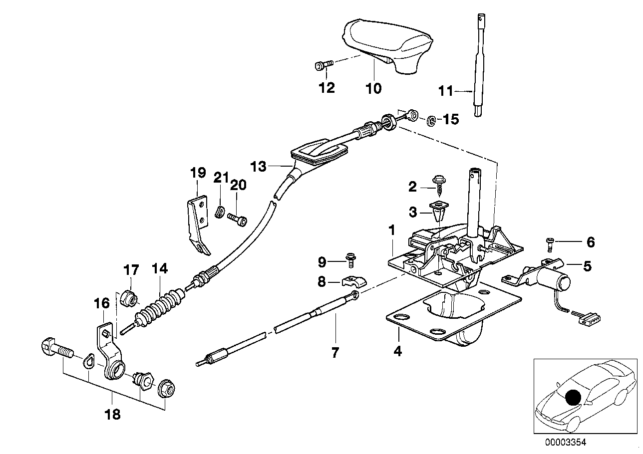 Shift interlock automatic transm. japan