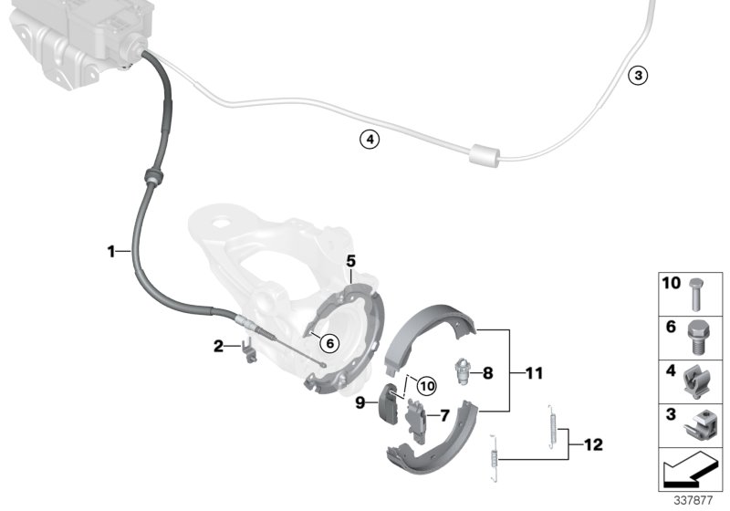 Parking brake/brake shoes