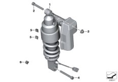 Spring strut, ESA, rear