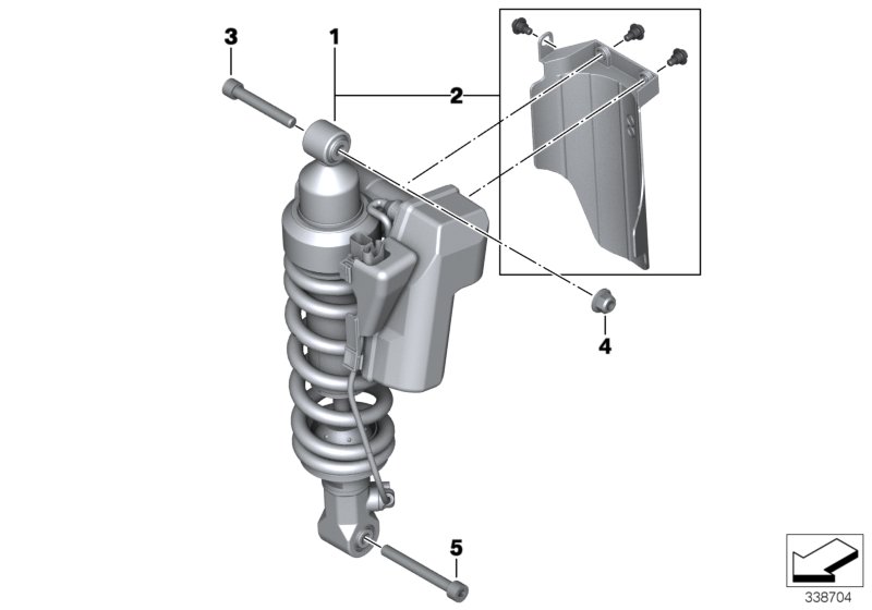 Federbein ESA hinten