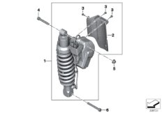 Spring strut, ESA, rear