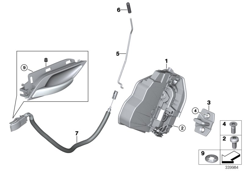 Locking system, door, rear