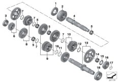 6-versnellingsbak/tandwielset