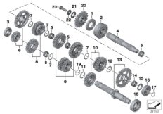 6-speed gearbox/wheel-set parts