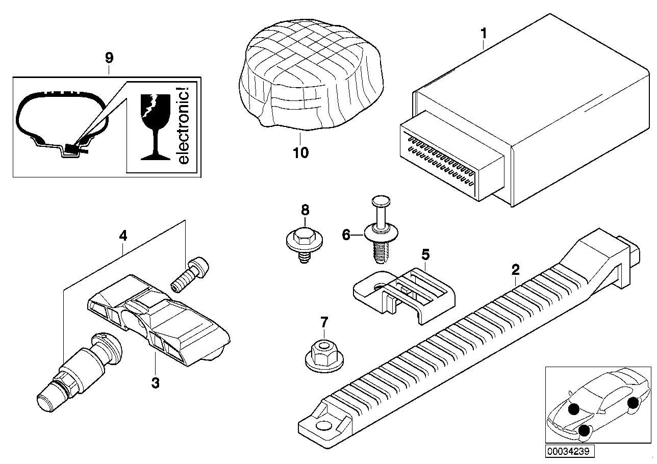 ЭБУ сист.контроля давления в шинах (RDC)