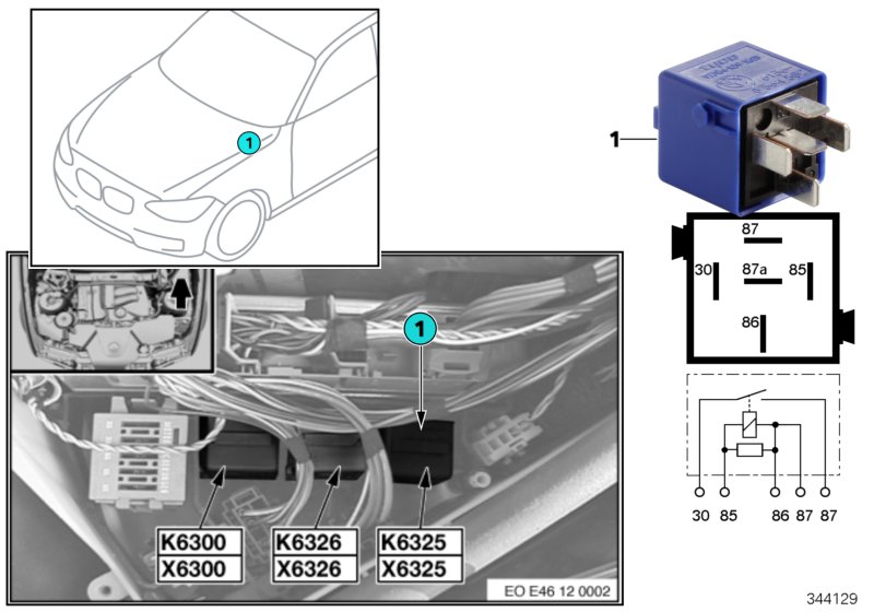 รีเลย์, ไฟถอยหลัง K6325