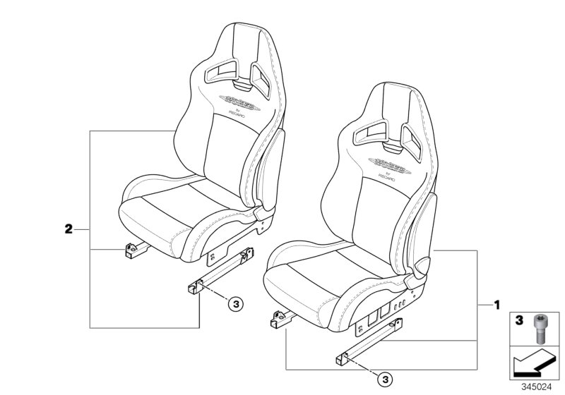 JCW Asiento deportivo Recaro