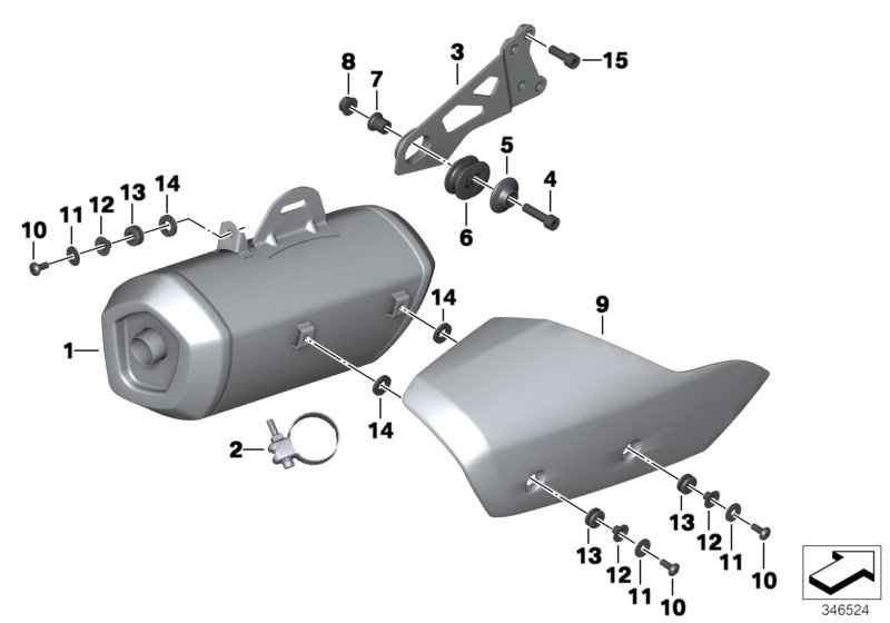 Muffler catalyst/attach.parts