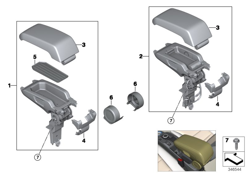 Armrest, centre console