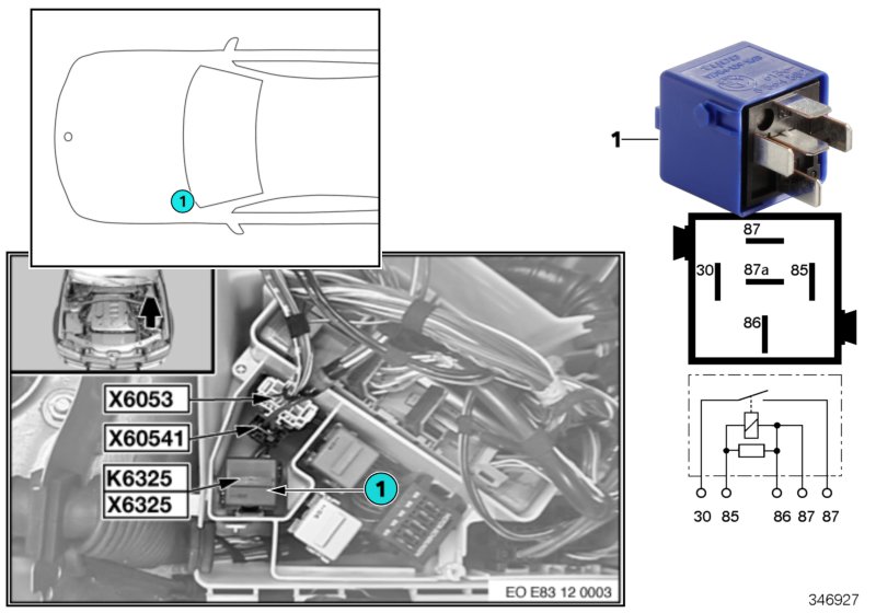 Relay, reversing light K6325