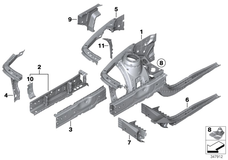 Wheelhouse/engine support