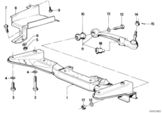 Soporto eje delantero/brazo transversal