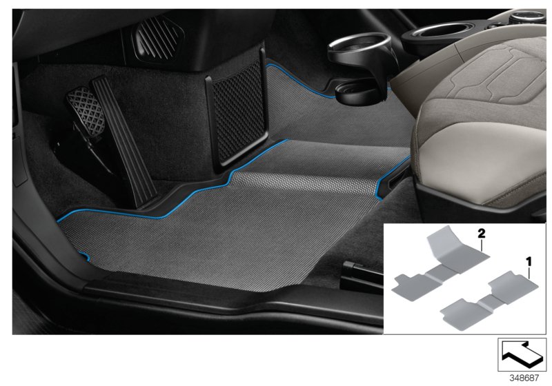 All-weather floor mat BMW i3