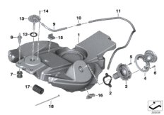 Fuel tank/mounting parts