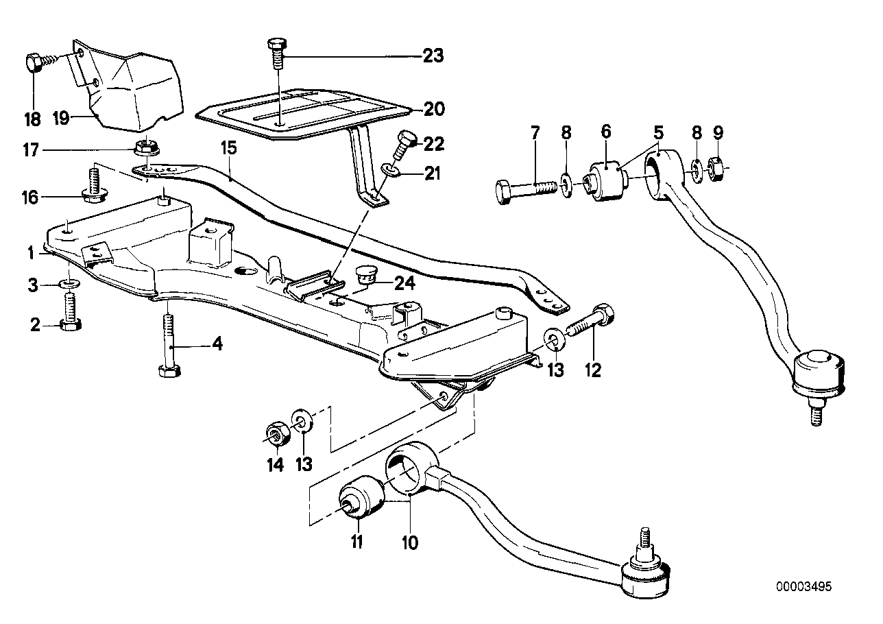 Soporto eje delantero/brazo transversal