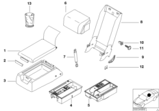 Asiento tras. reposabr. cent. multifunc.