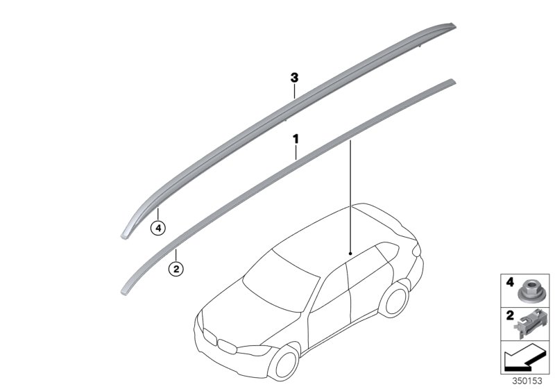 Roof moulding/Roof rail