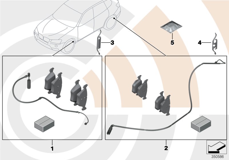 Service kit, brake pads / Value Line