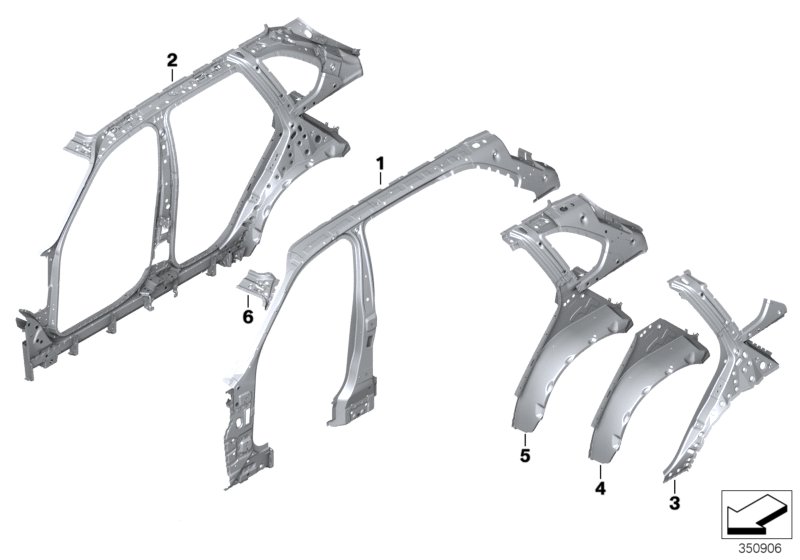 Single components for body-side frame