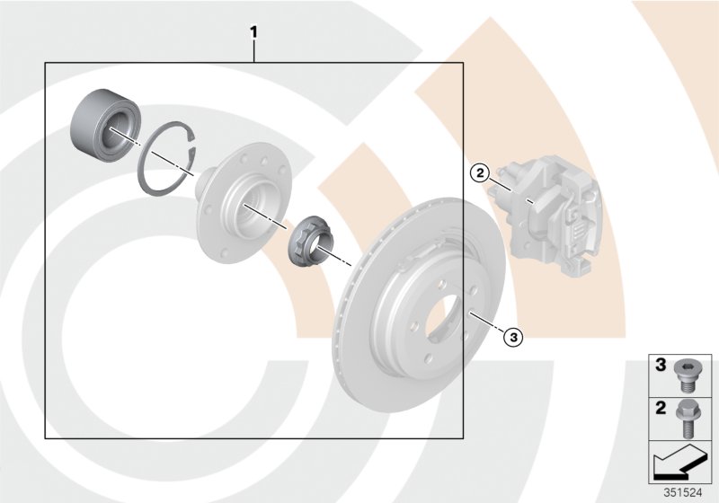 Repair kit, wheel bearing, rear